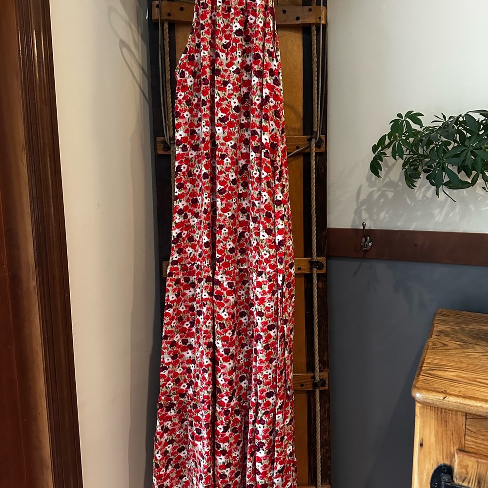 Elegant Red Maxi Dress